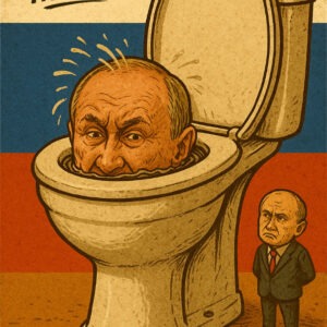 Flush Fascism – Putin Toilet Sticker