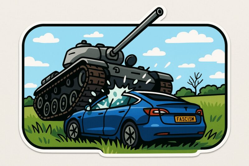 Crushing a Tesla