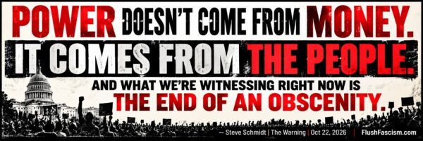 Power comes from the people bumper sticker in red, black, and cream with the U.S. Capitol and a crowd of demonstrators.