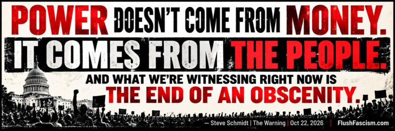 Power comes from the people bumper sticker in red, black, and cream with the U.S. Capitol and a crowd of demonstrators.